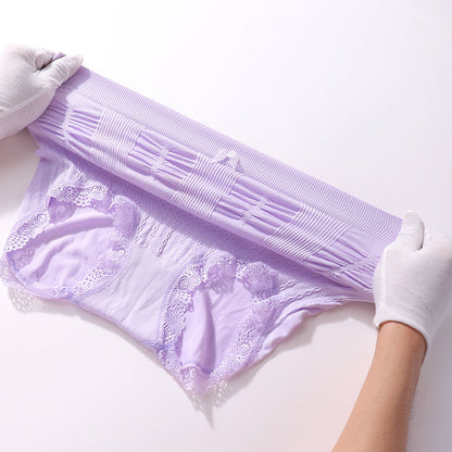 👩🔥【40% sleva】【7 kusů】(60-100kg) Antibakteriální spodní prádlo na kontrolu břicha, vysoká elasticita, vysoký pas, spodní prádlo větší velikosti-3887834