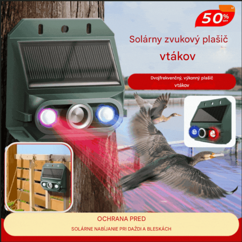 🔥【Pago contra reembolso】🔥Repelente solar ultrasónico para animales para exteriores: puede ahuyentar pájaros y animales.