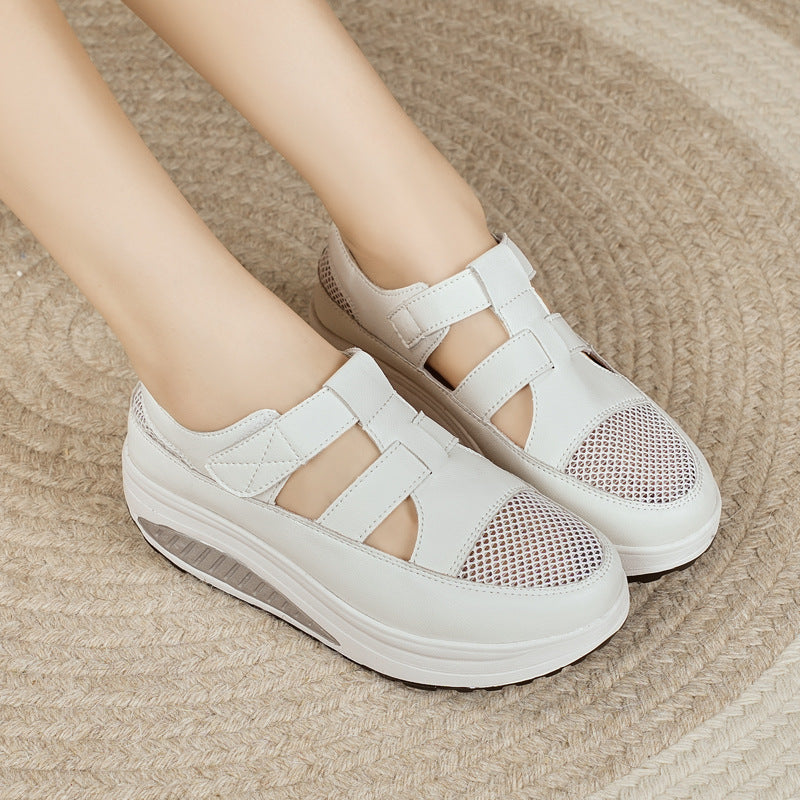 🔥【35-41】👣Nuevas sandalias de verano con suelas gruesas, velcro y detalles perforados para 2026.