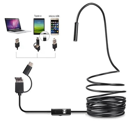 (Tip-c, USB, Micro USB) endoskop tri v enem 【3.5M】