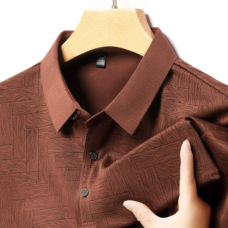 🔥【Nové pánské oblečení】【M-4XL】 Pánská pruhovaná polokošile s krátkým rukávem
