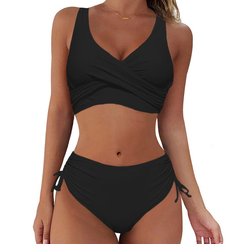🏖️👙【Descuento por nuevo producto】🌴【S-3XL】Nuevo bikini para mujer, de color liso, sencillo, de secado rápido, cómodo y transpirable para el verano