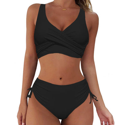 🏖️👙【Descuento por nuevo producto】🌴【S-3XL】Nuevo bikini para mujer, de color liso, sencillo, de secado rápido, cómodo y transpirable para el verano