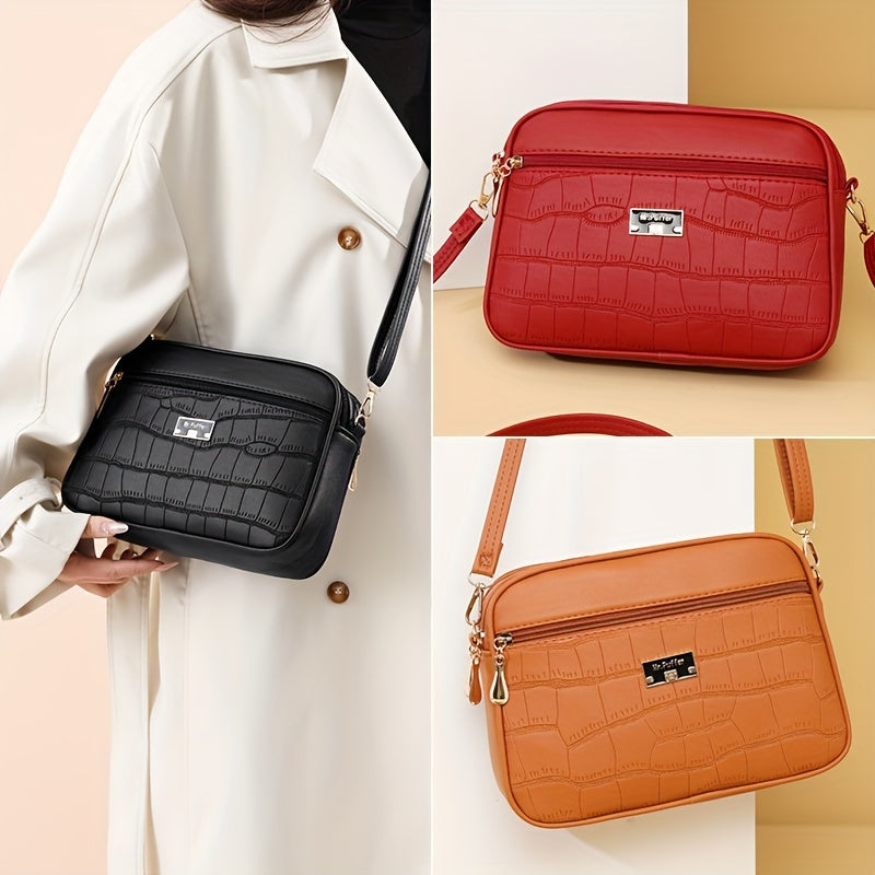 🔥👜Nová módní dámská crossbody kabelka 2025 brzy na jaře ---velká kapacita, jednoduchý styl, nastavitelný ramenní popruh