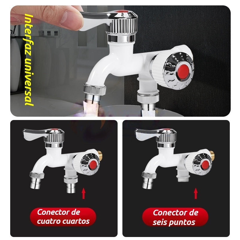 💥【Compra 1, llévate 1 gratis】💦Grifo anticongelante externo con doble control💦