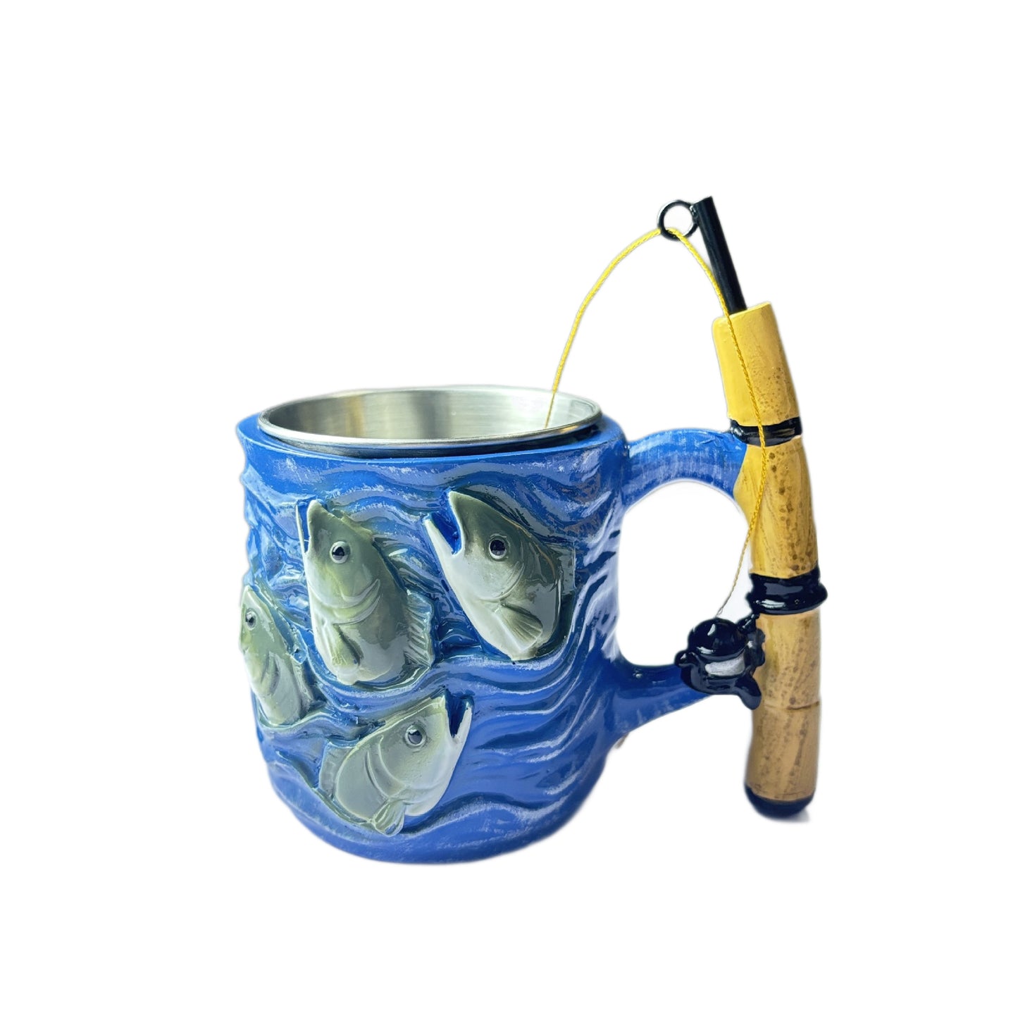 【50% DE DESCUENTO】Taza de cerámica con hilo de pescar: el mejor regalo