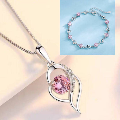 ✨✨【Kúpte 1, dostanete 1 zadarmo】💎💎Sada náramku a náhrdelníka zo striebra 925 Srdce oceánu