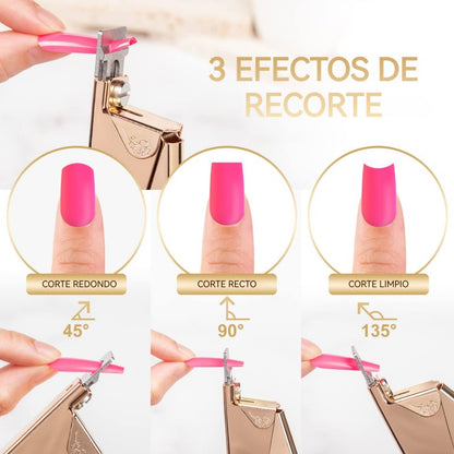 💅【Compra 1 y llévate 1 gratis】Cortauñas U francés de titanio corte recto preciso y alta resistencia inoxidable
