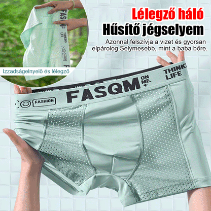 🩳Venta caliente en español🩳【Paquete de 6】Calzoncillos bóxer de malla transpirable de seda helada para hombre