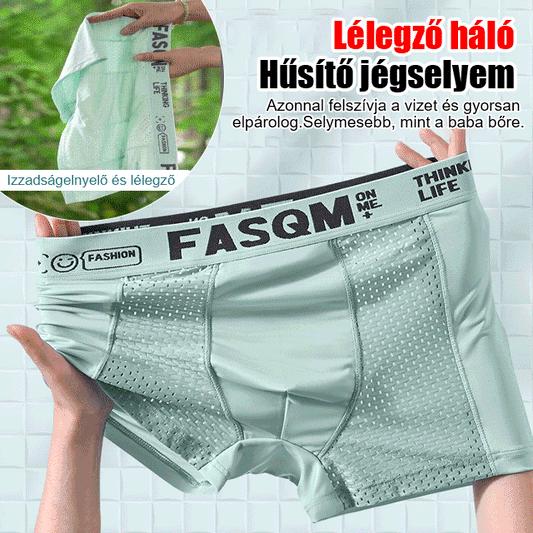 🩳Venta caliente en español🩳【Paquete de 6】Calzoncillos bóxer de malla transpirable de seda helada para hombre