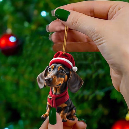 🎄【9 kusů】🐕 Vánoční ozdoby na stromeček ve tvaru štěňátek
