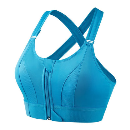 💖【Compra 1 y llévate 1 gratis】✨【S-5XL】Sujetador deportivo ajustable con cremallera frontal sin aros, soporte firme y espalda cruzada