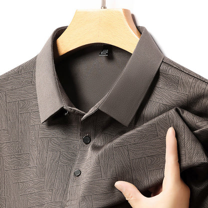 🔥【Nové pánské oblečení】【M-4XL】 Pánská pruhovaná polokošile s krátkým rukávem