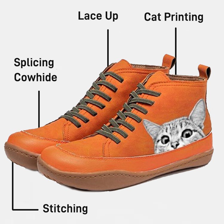 【35-43】 2026 nuevos zapatos cómodos con estampado de gatos para mujer