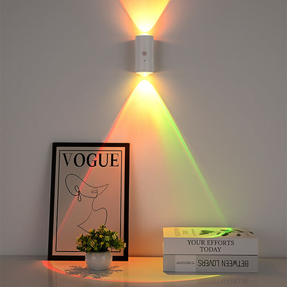 💡 Lámpara nocturna inteligente con sensor humano y base magnética – Luz de armario autoadhesiva recargable, con doble sensor tipo “ojo de gato” 🐱✨