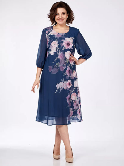 🌸 49% sleva 💥💕【S-5XL】2025 nové vysoce kvalitní elegantní jarní šifonové šaty s květinovým potiskem🌷