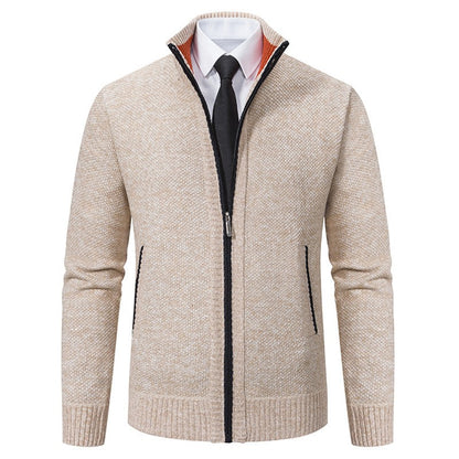 ✨【Pago contra reembolso】 ❄️Cárdigan de lana para hombre con cremallera cuello alto abrigo y cómodo para otoño e invierno 【M-4XL】