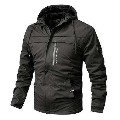 【50% de descuento】 [M-4XL] Chaqueta gruesa con capucha y cortavientos para hombre, otoño e invierno, para actividades al aire libre, informal, 2026