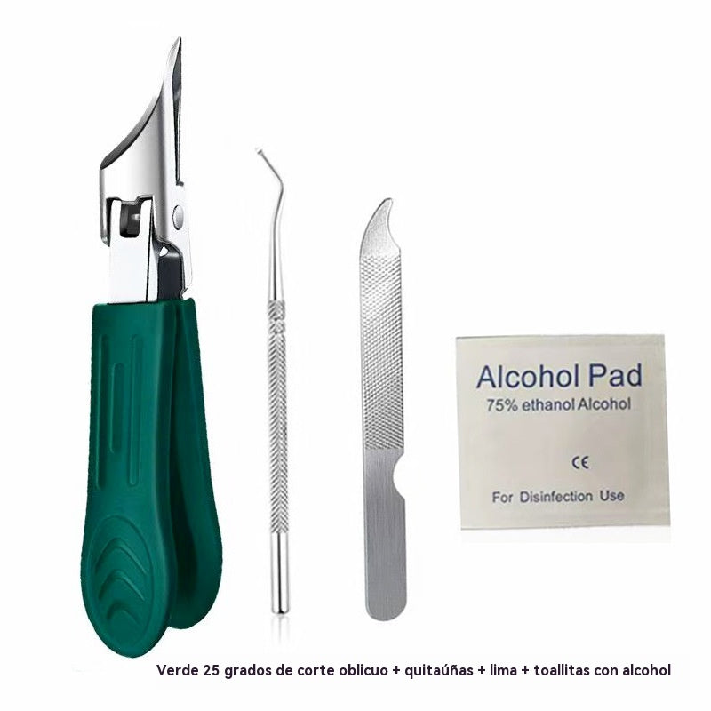 🔥【Compra 1 y recibe 1 gratis】🔥 Cortaúñas antisalpicaduras con borde inclinado de 25° (juego de 4 piezas)