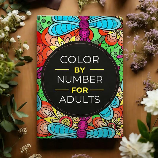 🎨 【1x Libro para colorear por números + bolígrafo de doble punta de 24 colores】Colorea y Relájate: Libro de Colorear por Números para Adultos | Alivia el Estrés y la Ansiedad ✨