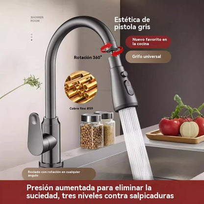 🚰[Compra 1 y llévate 1 gratis【Cartucho de filtro gratuito】🔥Boquilla de Filtro para Grifo con Giro de 360°