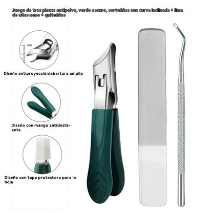 🔥【Compra 1 y recibe 1 gratis】🔥 Cortaúñas antisalpicaduras con borde inclinado de 25° (juego de 4 piezas)