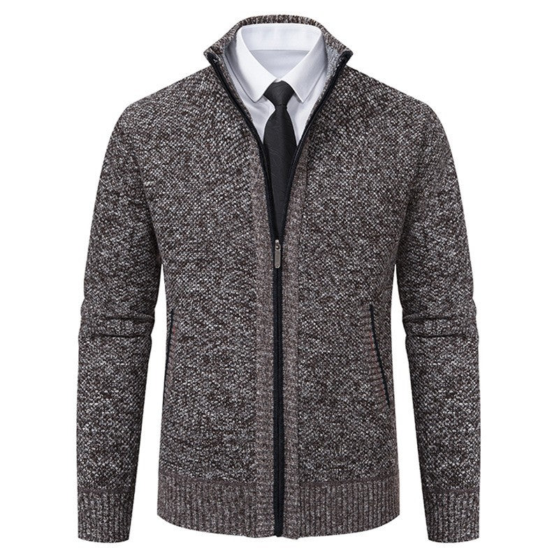 ✨【Pago contra reembolso】 ❄️Cárdigan de lana para hombre con cremallera cuello alto abrigo y cómodo para otoño e invierno 【M-4XL】