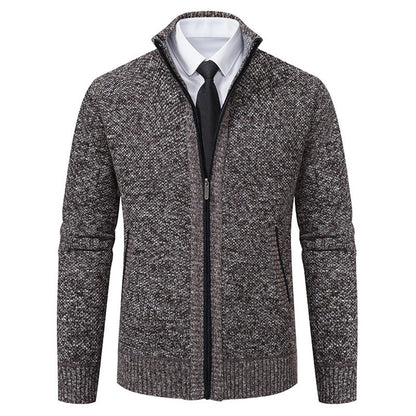 ✨【Pago contra reembolso】 ❄️Cárdigan de lana para hombre con cremallera cuello alto abrigo y cómodo para otoño e invierno 【M-4XL】