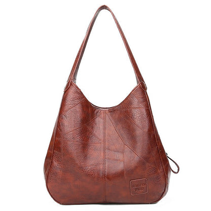 💗【Novinka】 Nová stylová měkká kožená kabelka přes rameno, velká kapacita, praktická a elegantní 👜-3889724