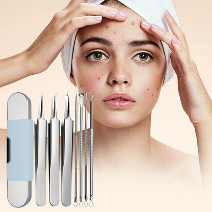 💓Compra 1 juego y llévate 1 gratis💥Kit profesional de herramientas de acero inoxidable para cuidado facial, seguro y preciso para uso en casa