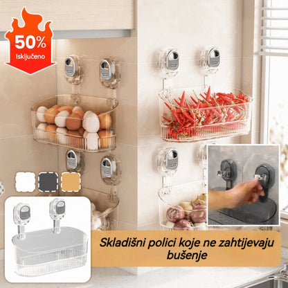 🍽️🧺Oferta limitada - mitad de precio🔥🔥Soporte de ventosa sin taladrar, montaje en pared para desagüe de cocina y baño