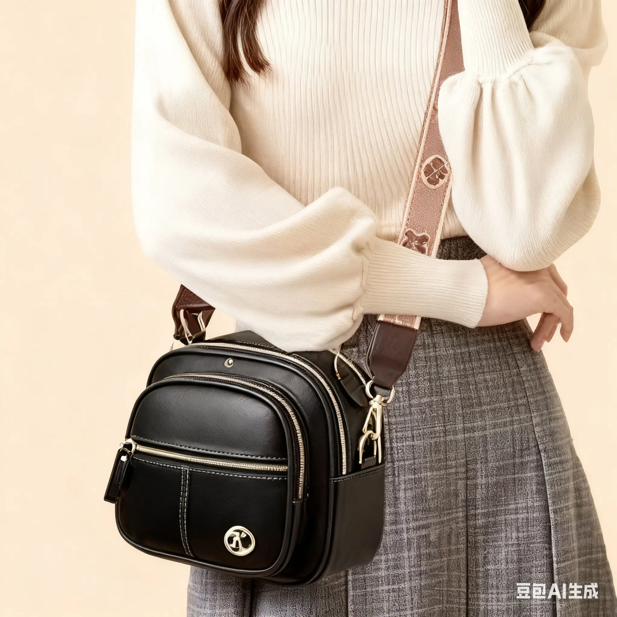 💟【Промоция с намалени цени】👜2026 Нова малка квадратна чанта с голям обем/чанта с кръстосани ремъци
