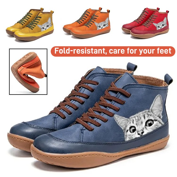 【35-43】 2026 nuevos zapatos cómodos con estampado de gatos para mujer