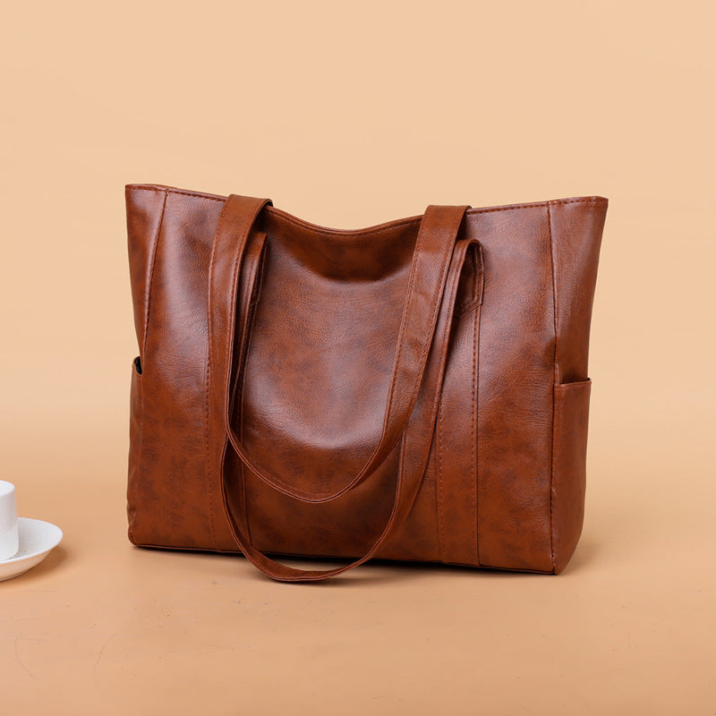 Omezená sleva 49 % 👜 Nová módní dámská měkká kožená taška přes rameno✨ Ležérní Velká kapacita✨-3915745