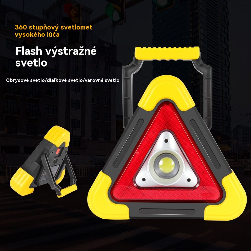 ⚠️🚗【Velika - 3 luči】 Samodejno osvetljen opozorilni znak na sončno energijo - zasilna lučka za avtomobilski stativ