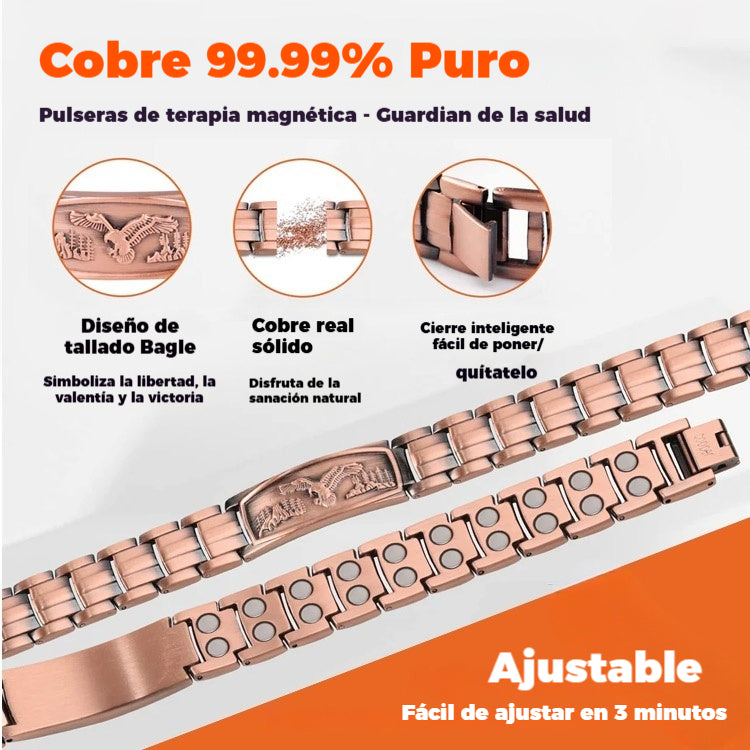 🔥【Pulsera + Collar】Pulsera magnética para hombre con diseño de águila