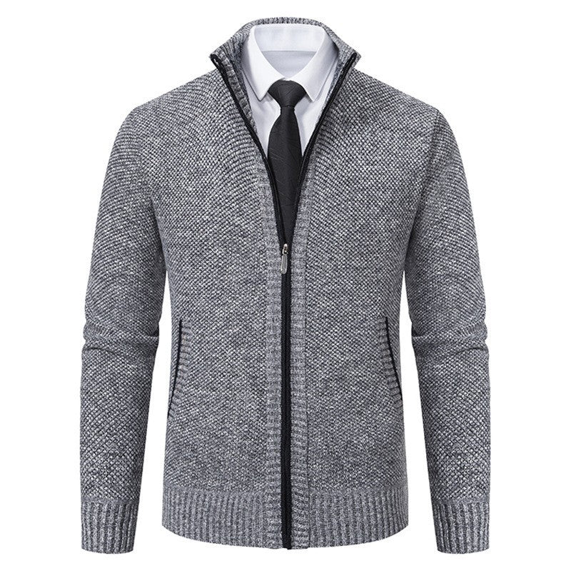 ✨【Pago contra reembolso】 ❄️Cárdigan de lana para hombre con cremallera cuello alto abrigo y cómodo para otoño e invierno 【M-4XL】