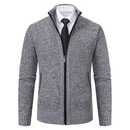 ✨【Pago contra reembolso】 ❄️Cárdigan de lana para hombre con cremallera cuello alto abrigo y cómodo para otoño e invierno 【M-4XL】