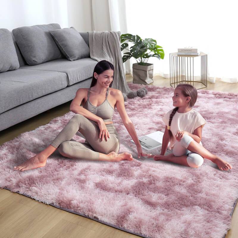 🌈【Alta calidad】🔥【100*200cm】Alfombra de felpa con degradado de color