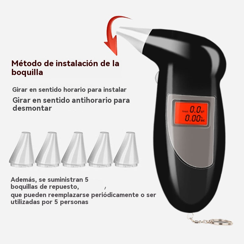 【Pago contra reembolso】🍷 Medidor de alcohol portátil de alta precisión – Mide tu nivel antes de conducir