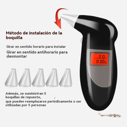 【Pago contra reembolso】🍷 Medidor de alcohol portátil de alta precisión – Mide tu nivel antes de conducir