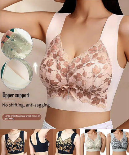 【Pirkite 1, gaukite 2 nemokamai】M-4XL plius dydžio nėriniuota liemenėlė, be plieninių žiedų, prabangi graži nugara, seksuali, kvėpuojanti besiūlė liemenėlė 【40~100kg】