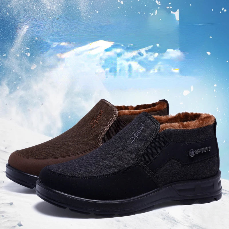 🦶【38-47】Botas de invierno nuevas para hombre, gruesas, de forro polar y de algodón suave y antideslizantes