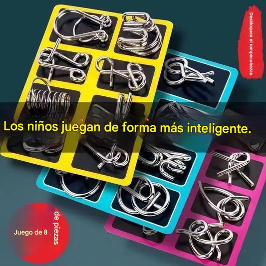 【3 juegos】Juguetes educativos para niños, hebilla de inteligencia