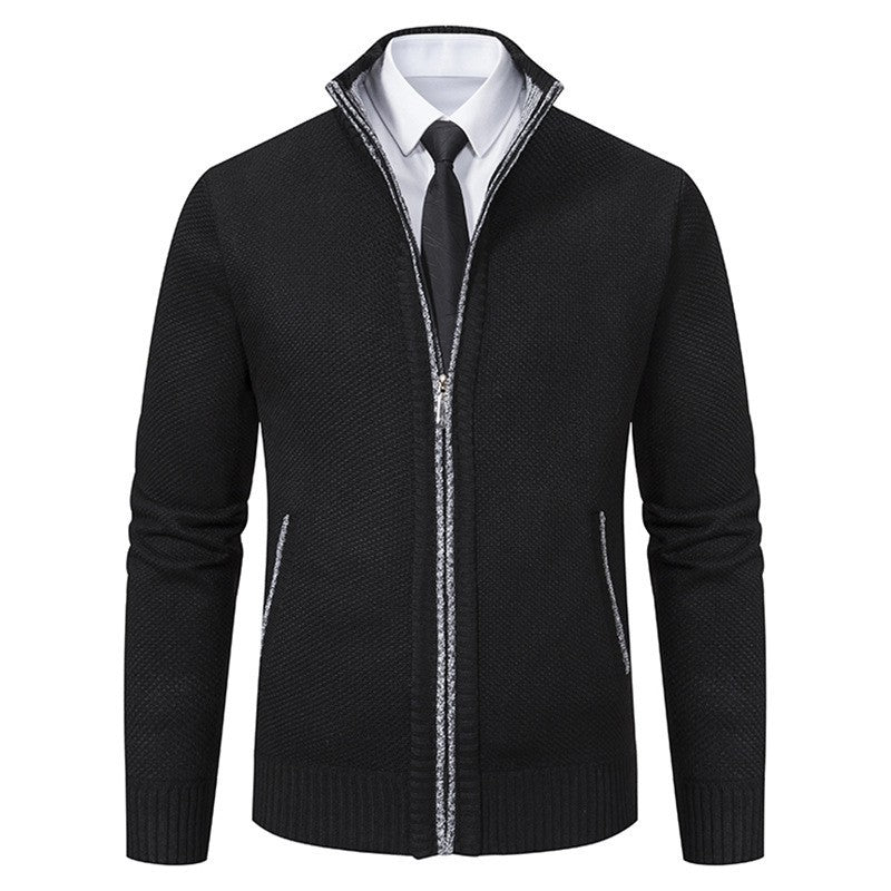 ✨【Pago contra reembolso】 ❄️Cárdigan de lana para hombre con cremallera cuello alto abrigo y cómodo para otoño e invierno 【M-4XL】