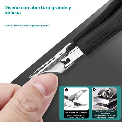 🔥【Compra 1 y recibe 1 gratis】🔥 Cortaúñas antisalpicaduras con borde inclinado de 25° (juego de 3 piezas)