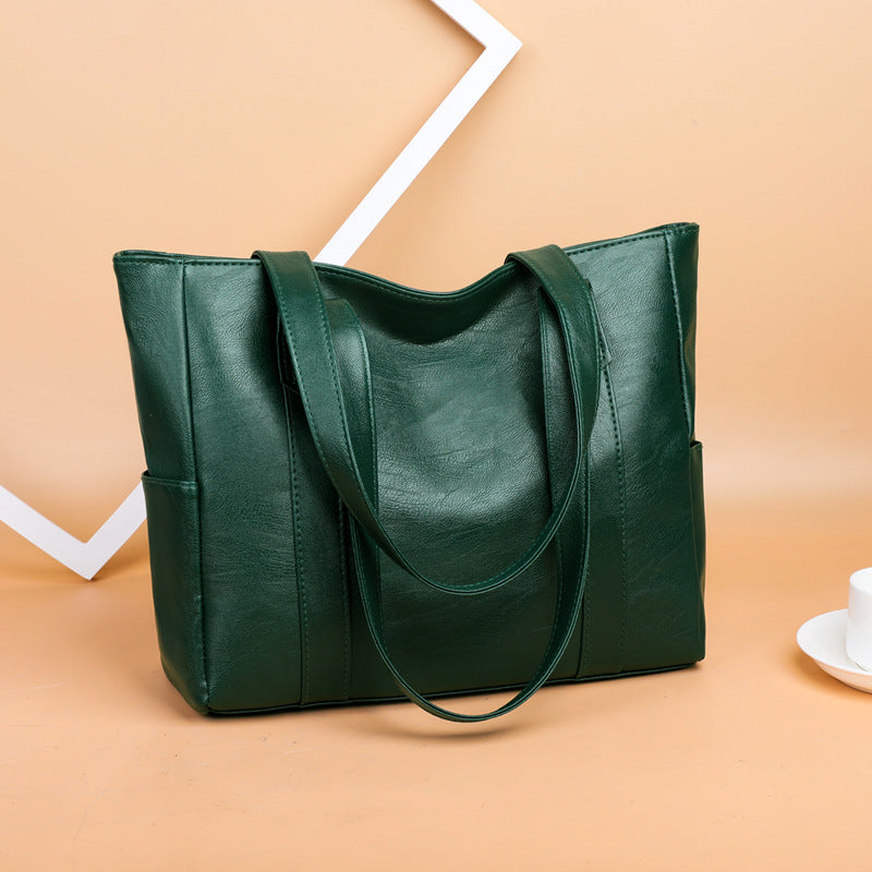 Omezená sleva 49 % 👜 Nová módní dámská měkká kožená taška přes rameno✨ Ležérní Velká kapacita✨-3915745