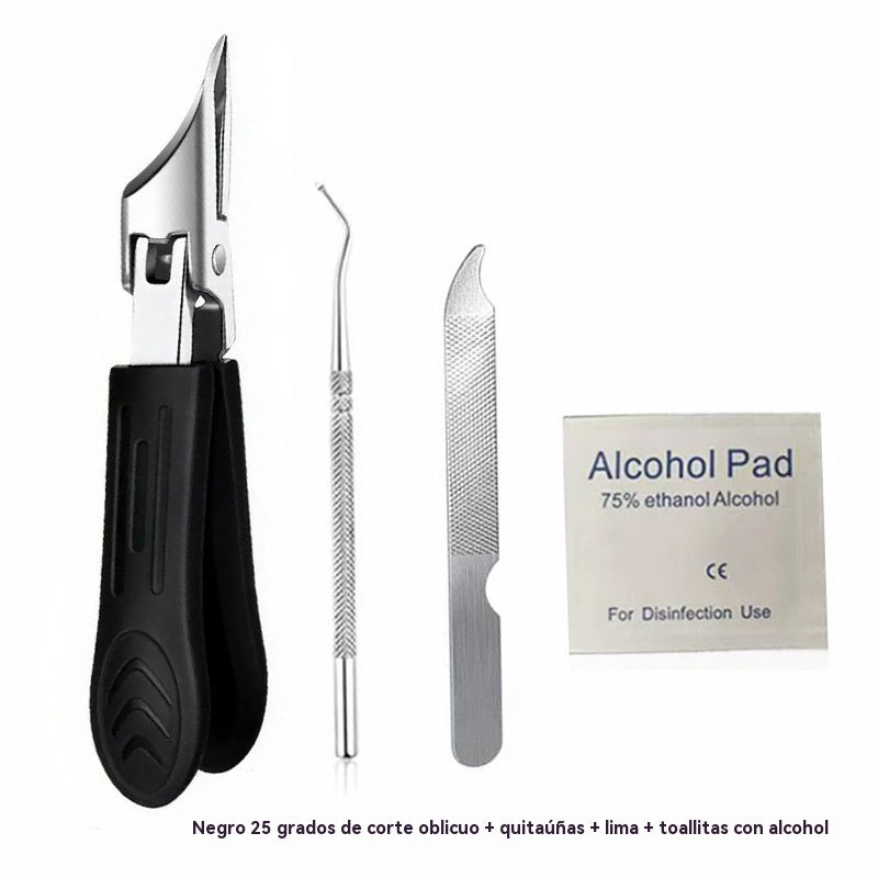 🔥【Compra 1 y recibe 1 gratis】🔥 Cortaúñas antisalpicaduras con borde inclinado de 25° (juego de 4 piezas)