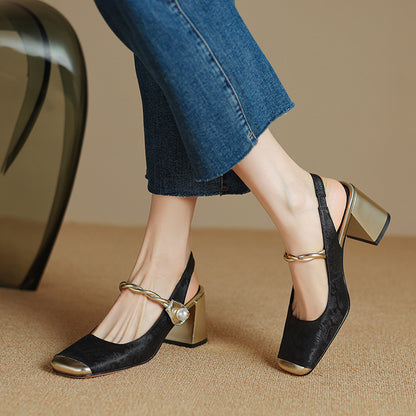 💕🌈【35-40】✨Dámské boty Mary Jane, s retro vzorem a vyšívanými květinami, trendy, léto 2025👡