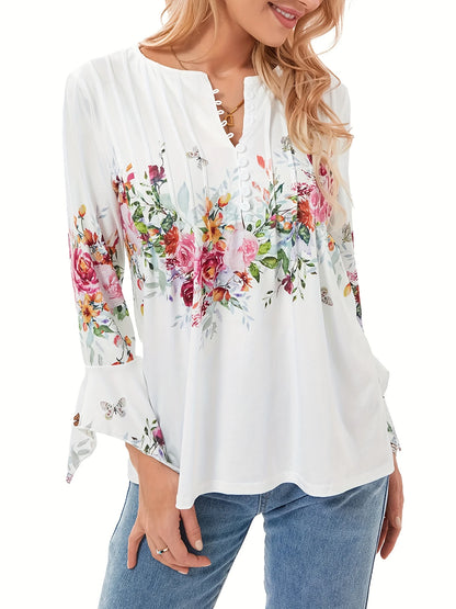 👕🥰【Časově omezená nabídka】 [S-5XL] Módní dámské tričko s výstřihem do V-3999569